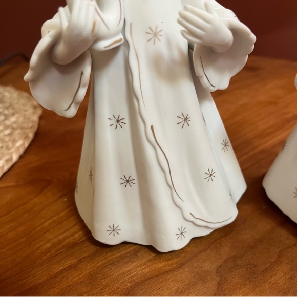 Schmid Bros Angel Harp Candleholders Set - Picture 3 of 9